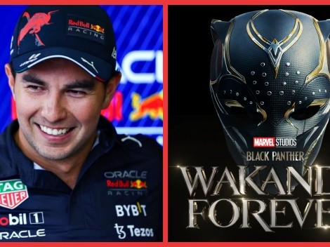 Checo Pérez presenta su asombroso casco de Black Panther 2