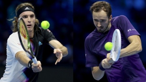 Tsitsipas y Medvedev necesitan un triunfo para seguir en competencia en el ATP Finals.