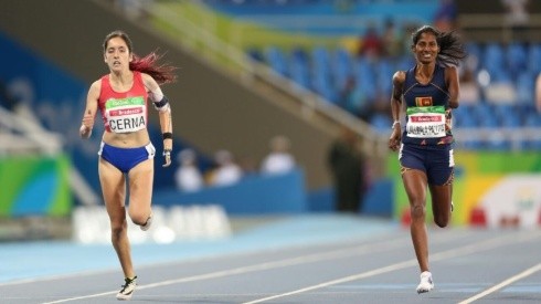Amanda Cerna compitiendo en los Juegos Paralímpicos de Río