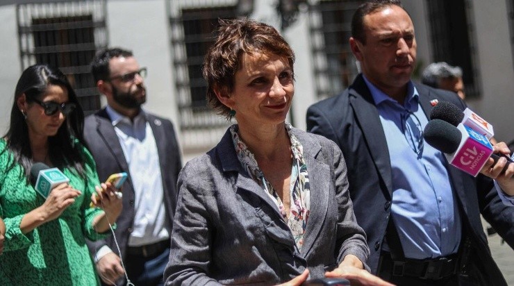 La ministra Carolina Tohá habló fuerte en La Moneda. (AGENCIA UNO)