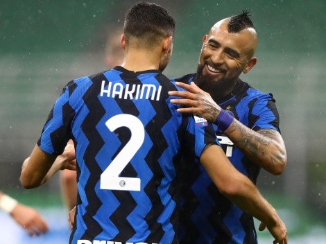 Vidal celebra triunfo de su amigo Hakimi con Marruecos
