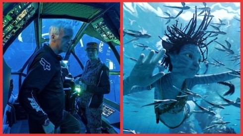James Cameron en el set de Avatar: El Camino del Agua.