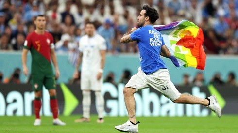 Mario Ferri en el partido de Portugal vs Uruguay