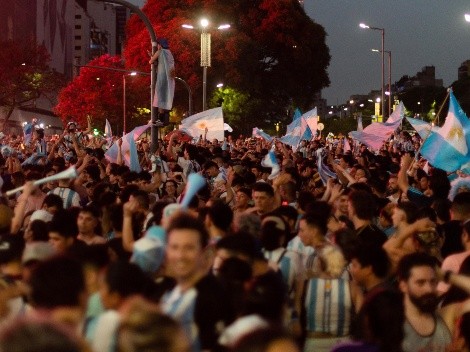 El banderazo de Argentina en la previa con Croacia