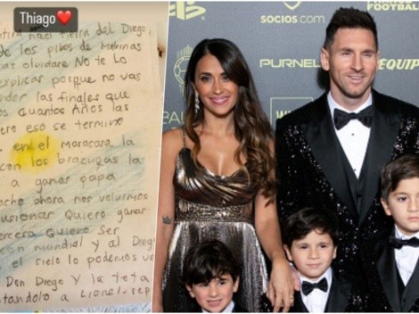La emotiva carta de Thiago Messi a su padre antes de la final