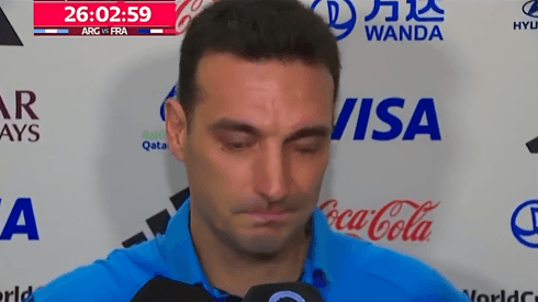 Scaloni llora a horas de la final de Qatar 2022.