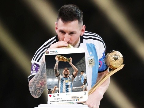 La foto de Messi con la copa es récord en Instagram