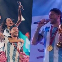 Tini y 'el más lindo del Mundial' son puro amor en pleno show