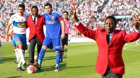 El 15 de mayo de 2011, Pelé dio el puntapié inicial a un clásico entre la U y la UC ante un repleto Estadio Nacional.