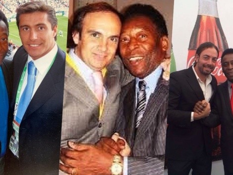 Los famosos chilenos comparten sus fotos con Pelé
