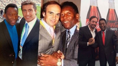 Los famosos chilenos comparten sus fotos con Pelé