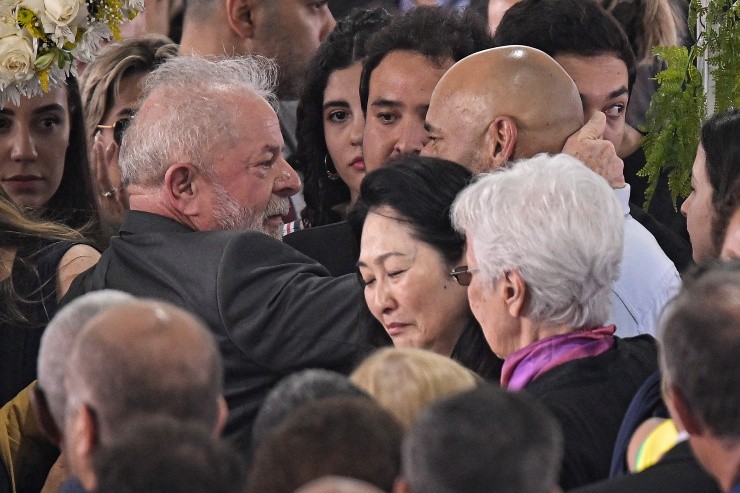 Lula da Silva y Edinho, hijo de Pelé