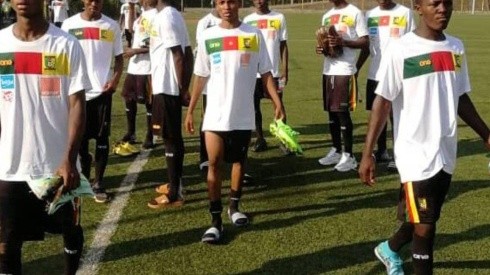 Los jugadores de la Sub 17 de Camerún