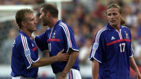 Deschamps, Zidane y Petit en la selección francesa