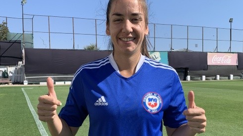 Fernanda Ramírez debutó en la selección chilena en 2021 contra Eslovaquia en Alemania
