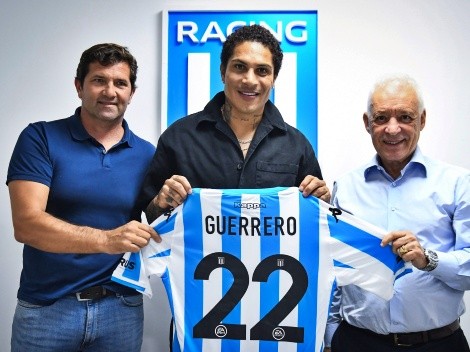 Paolo Guerrero es presentado en Racing de Argentina