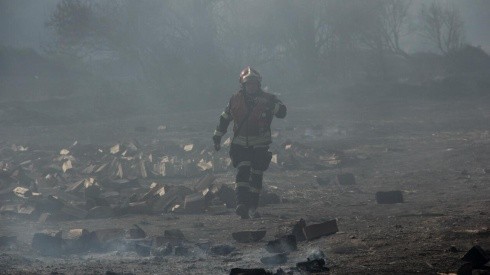 Incendio forestal en Chillán, región del Ñuble.