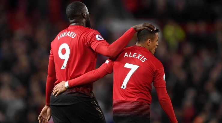 Romelu Lukaku y Alexis Sánchez en el Manchester United. (Getty Images).
