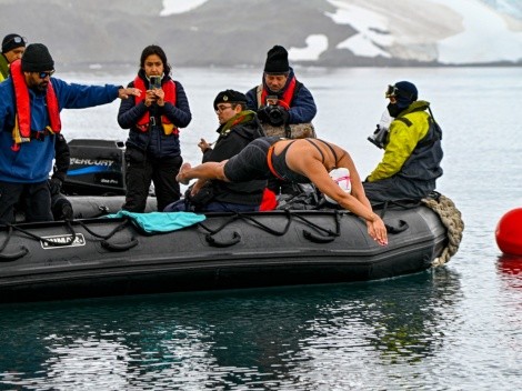 Bárbara Hernández realizó el nado más largo de la historia en la Antártica