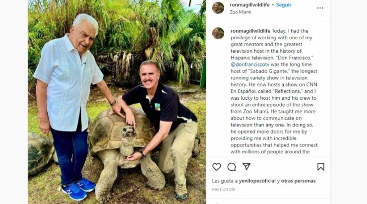 Don Francisco fue recibido como rey en el zoológico de Miami