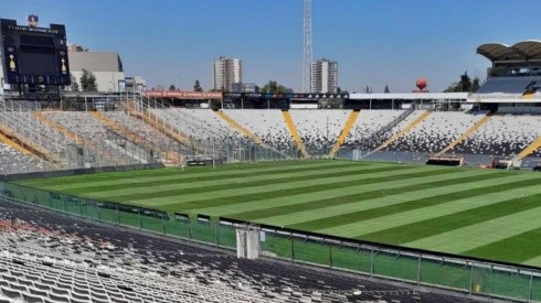Así luce la nueva cancha del Estadio Monumental.