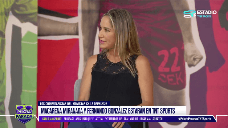 La extenista Macarena Miranda formará parte del staff de TNT Sports durante el Chile Open 2023. Foto: TNT Sports.