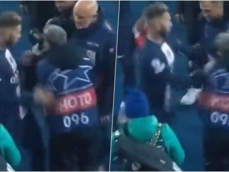 Mala leche: Ramos empuja a un fotógrafo tras la derrota del PSG