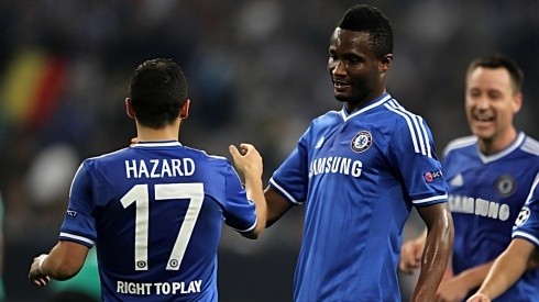 John Obi Mikel y el "vago" Eden Hazard en Chelsea.