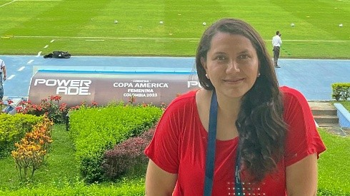 Carla Andrade en la Copa América en Colombia
