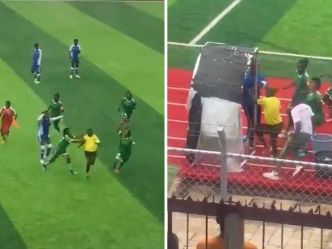 Jugadoras congoleñas acorralan y golpean brutalmente a un árbitro