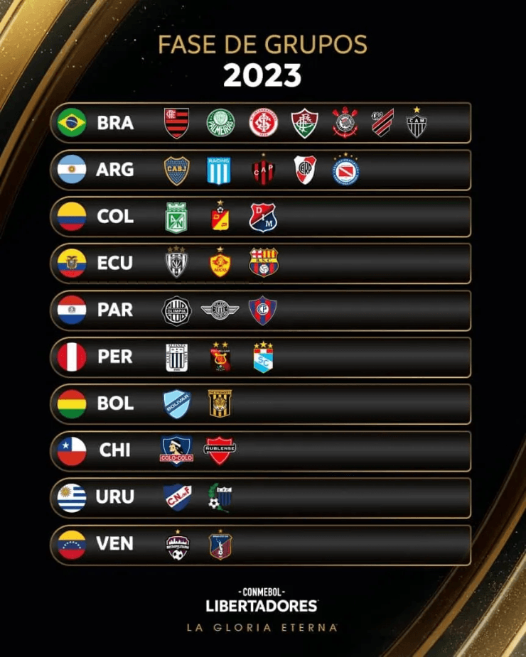 Los clasificados a fase de grupos de Libertadores