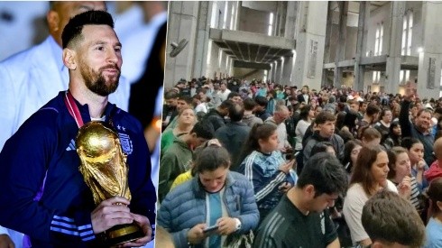 Messi llegó a Argentina con la Copa del Mundo