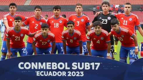 La formación de Chile sub 17 contra Ecuador.