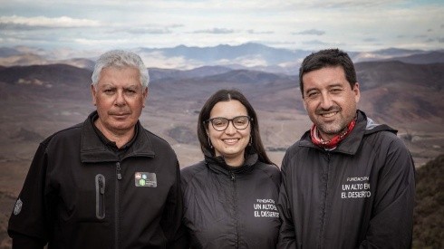 Daniel Rojas (presidente), Natalia Rebolledo (directora ejecutiva), Nicolás Schneider (fundador de Un Alto en el Desierto)