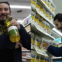 Felipe Avello se burla y no deja nada en un supermercado de Argentina