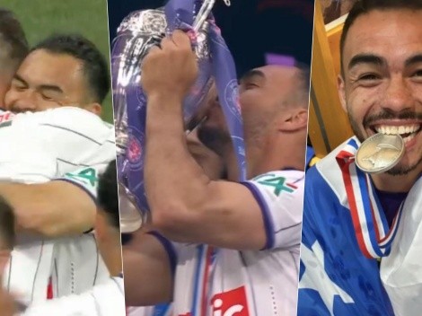 La alegría de Suazo al coronarse campeón de la Copa de Francia
