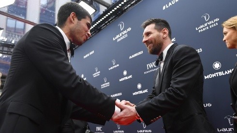 Lionel Messi y Carlos Alcaraz se encontraron en los Premios Laureus.