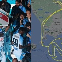 ¡Locura total! Piloto dibuja el escudo del Napoli en un vuelo