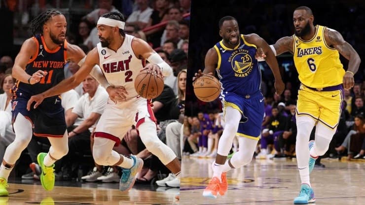 The Heat and Lakers lead their respective semifinal series 3-1.