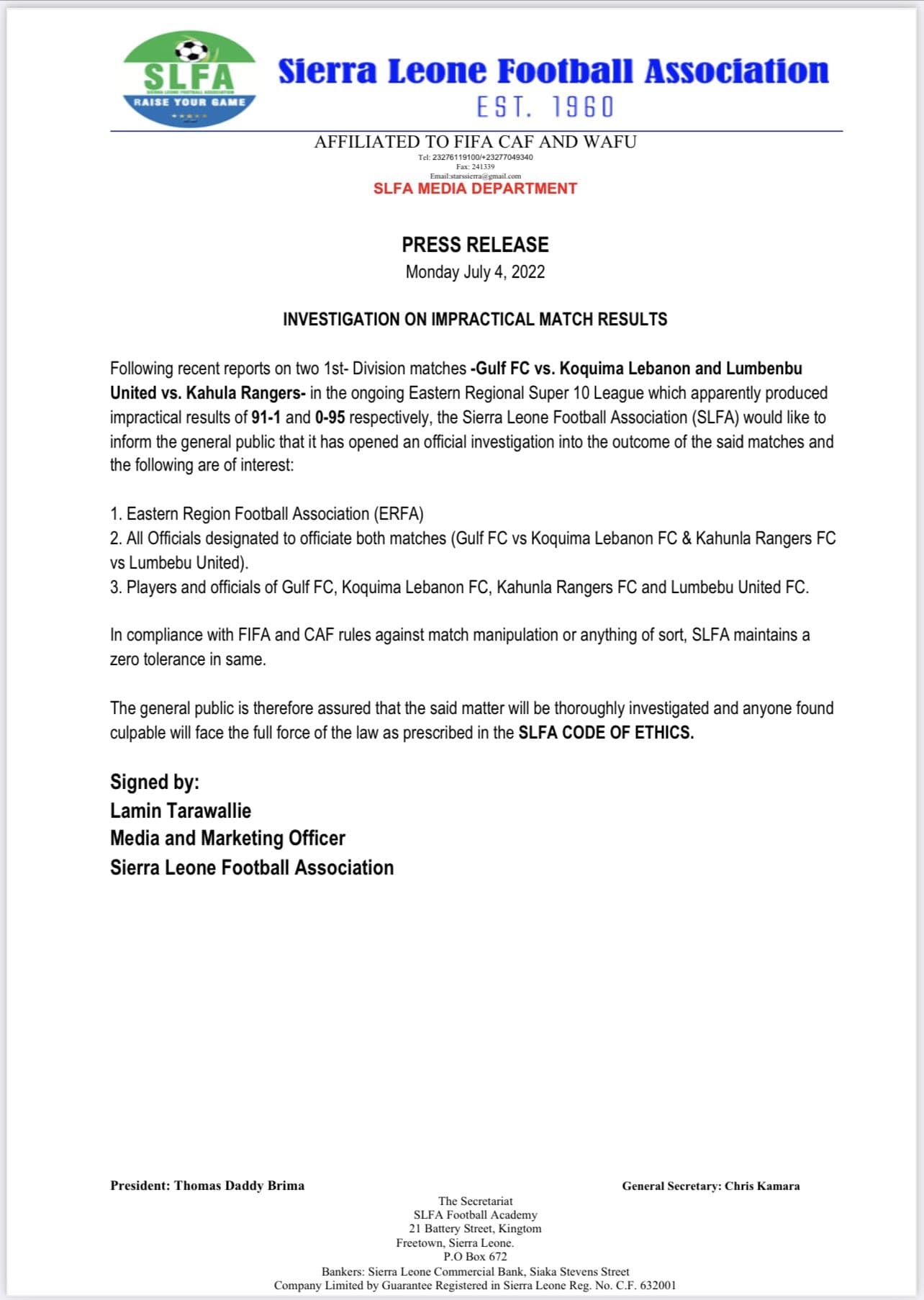 El comunicado de la Federación que sorprende al mundo.