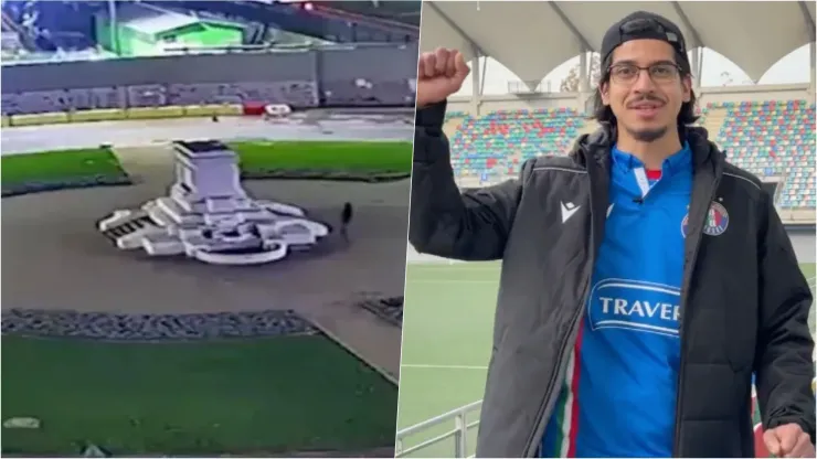 Audax Italiano le hizo un regalo al hincha que llegó a celebrar solo a Plaza Italia tras el triunfo en Copa Sudamericana.
