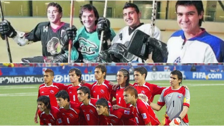 Jugadores chilenos Sub 20 jugando hockey en Canadá