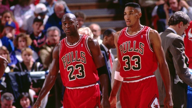 Michael Jordan y Scottie Pippen en los Chicago Bulls