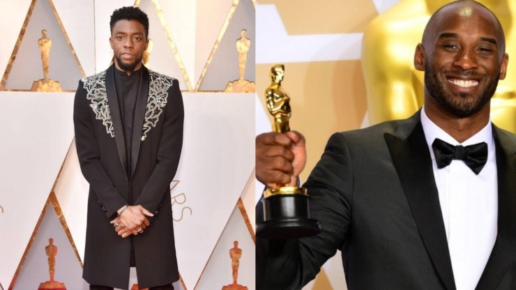 “Qué noche épica. Este hombre ganó un Oscar”, escribió Chadwick Boseman en el tweet junto a la foto.