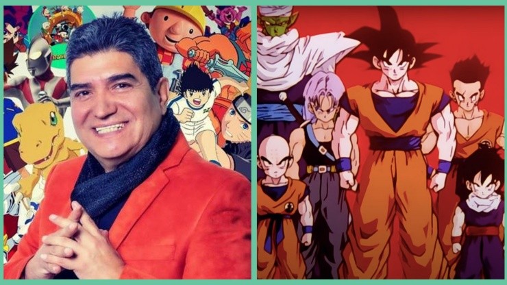Ricardo Silva y los personajes con que trabajó en su carrera, entre ellos Dragon Ball Z.