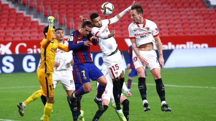 Sevilla le ganó 2-0 al Barcelona en la primera semifinal de la Copa del Rey