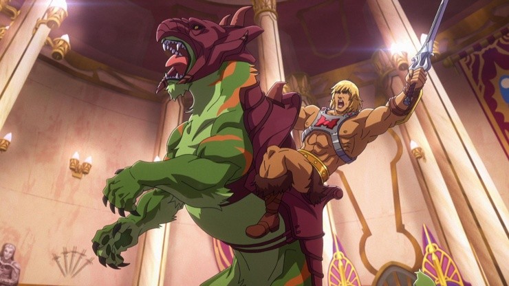 He-Man y Battlecat en una escena de Amos del Universo: Revelación.
