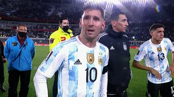 Messi no aguantó la emoción y lloró con los hinchas de Argentina