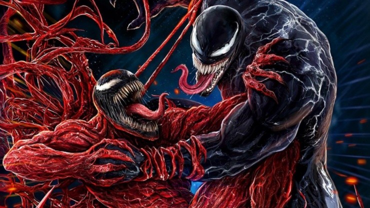 Carnage y Venom en una lucha para el poster IMAX de Venom: Let there be Carnage.