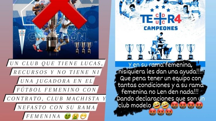 Dos jugadoras destacadas del fútbol femenino chileno criticaron la gestión en Universidad Católica